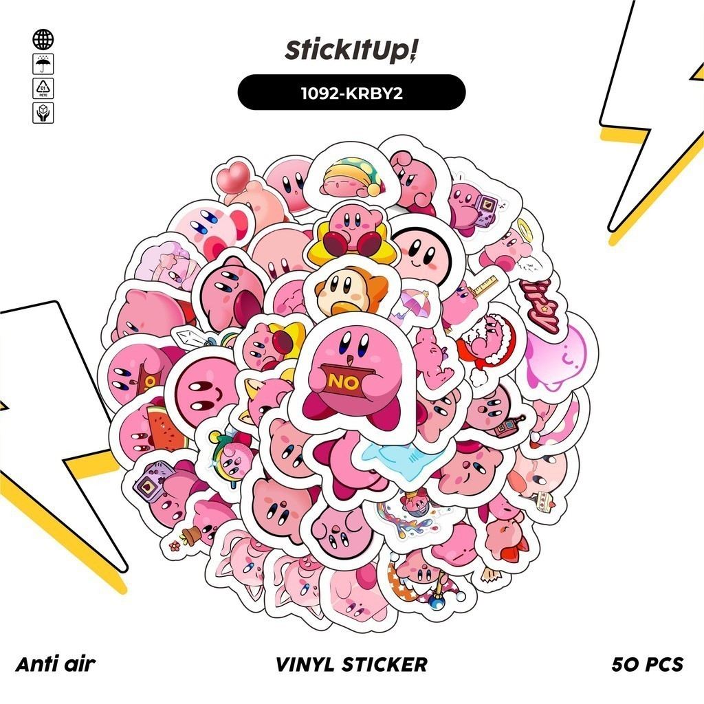 

COD✨ 100 Pcs Stiker Kirby v3 Lucu Anti Air Untuk Dekorasi Notebook Sepeda Skateboard Handphone DIY