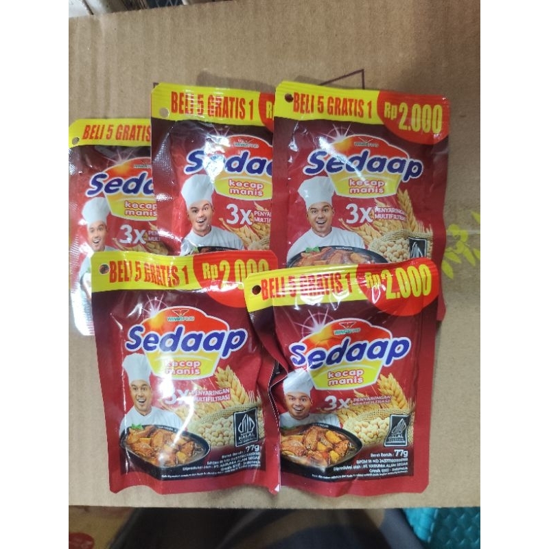 

6 pcs kecap manis sedap 77gr