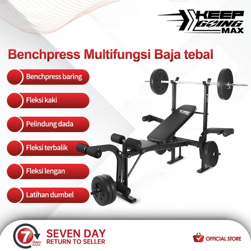 RAK BARBEL/RAK BENCH PRESS MULTIFUNGSI/RAK BENCH PRESS BARBEL RUMAHAN DAPAT DILIPAT/RAK BENCH PRESS