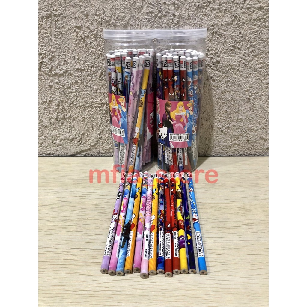 

Pensil Karakter Eselon Pensil 2B Karakter superhero doraemon unicorn hello kitty