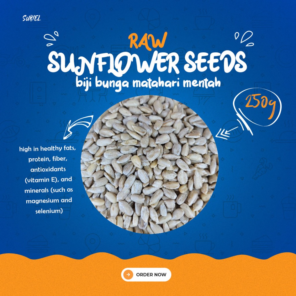 

sunflower seed raw / biji bunga matahari mentah 250 g