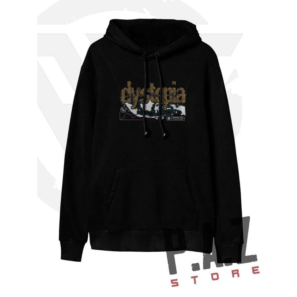 Jaket Sweater Hoodie Pria/Wanita Original DYSTOPIA [BISA COD]