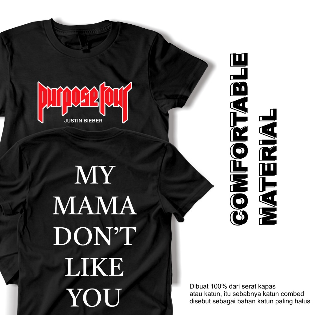 ClothesCulture kaos disto kata kata purfose four my mama dont like you t-shirt pria wanita keren uni