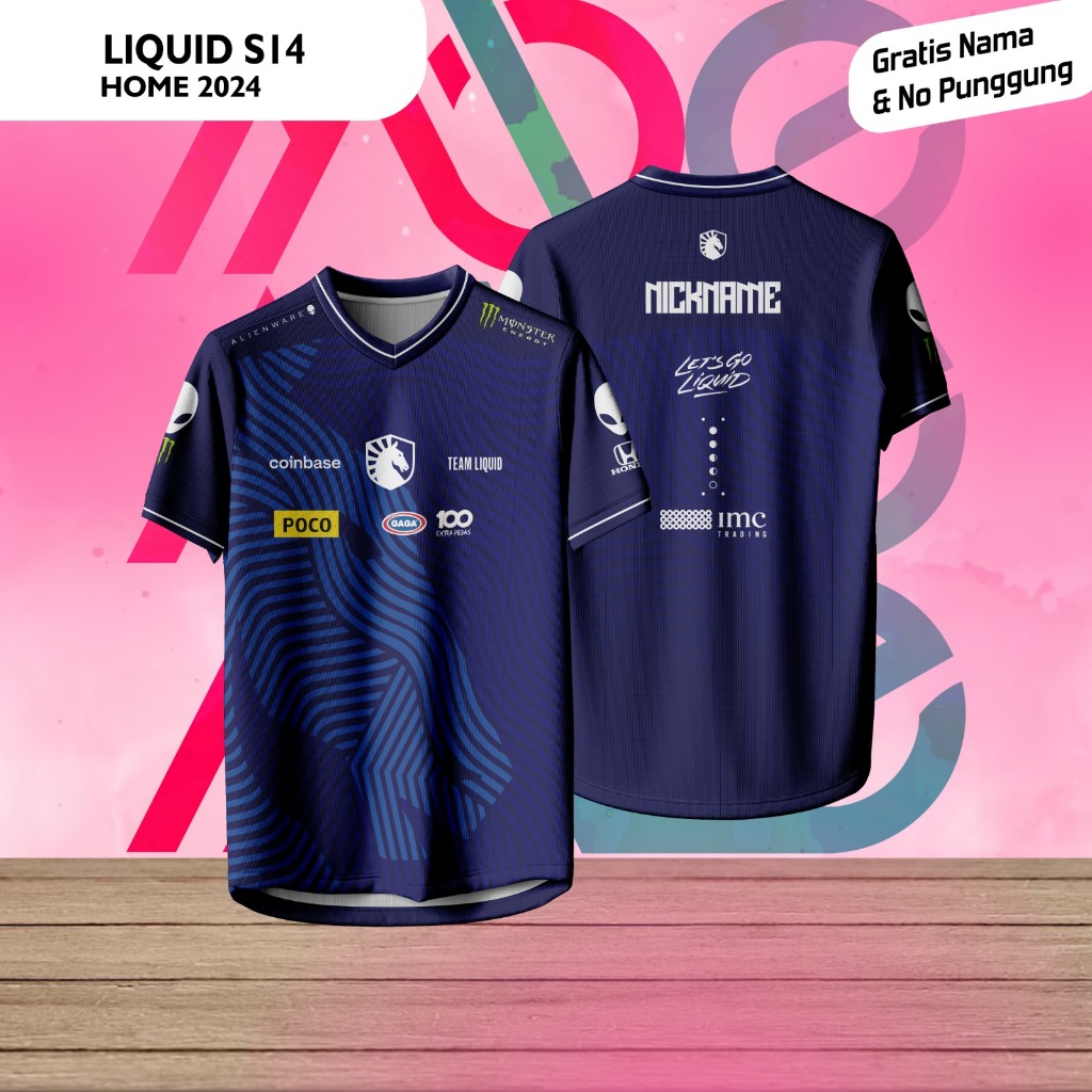 Baju Jersey E-Sport LIQUID MPL Season 14 Navy 24/25 Terbaru Replika Supporter