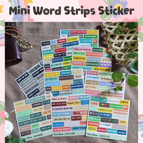 

Mini Word Strips Sticker / stiker kata-kata / stiker quotes / english quotes sticker