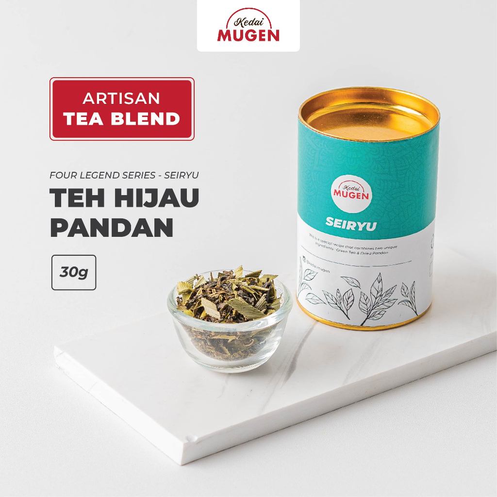 

Kedai Mugen | Artisan Tea Blend - Four Legendary Series | Seiryu - Green Tea Pandan 30g