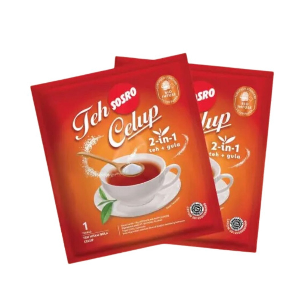 

Teh Sosro Celup Teh Asli Kemasan Sachet 8 Gram (Isi 4 Kantong Celup)