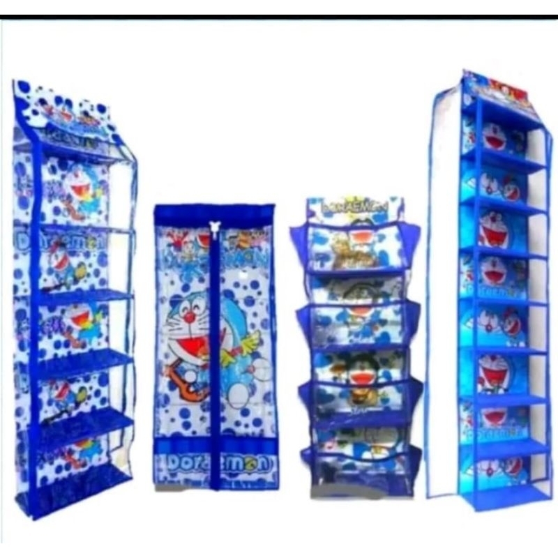 Lotsoolup Satu Set Rak Gantung 4In1 Rak Set 4In1 Gantung Karakter Full Resleting (Rak Sepatu Rak Tas