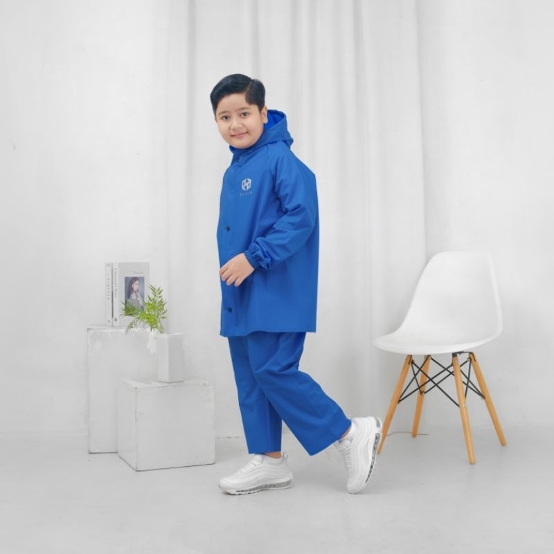 ELZIO Jas Hujan ANAK Raincoat Mantel Anak Laki laki Perempuan Karakter PVC Anti Rembes