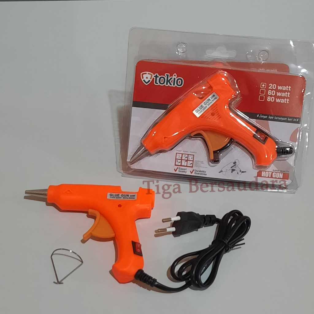 

Alat Tembak Lem Glue Gun Tokio/ Alat Lem Tembak Kecil / Lem Bakar / Glue Gun 20 Watt Tokio/ Hot Glue Gun / Alat Lem Bakar