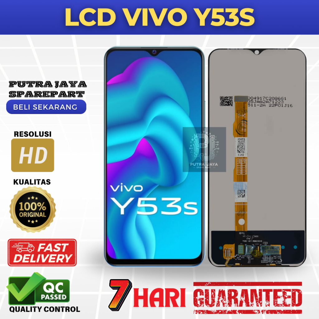 LCD TOUCHSCREEN VIVO Y53S 4G 2021 / LCD VIVO Y53S MODEL NAME V2058 ORIGINAL