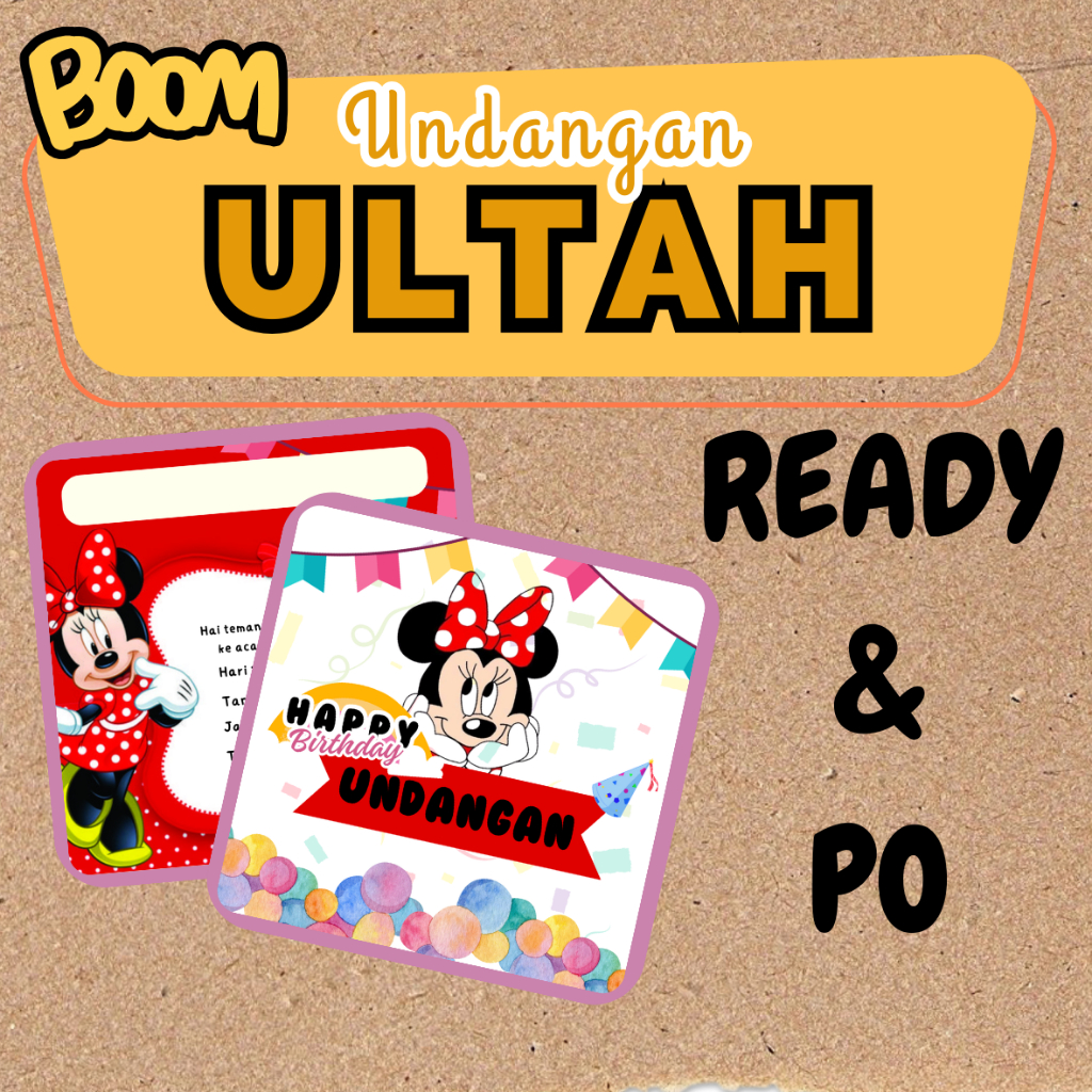 Undangan ULTAH anak/custom