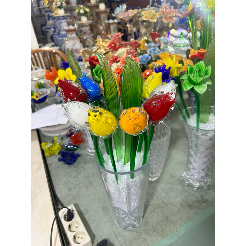 bunga tulip cristal 1 tangkai