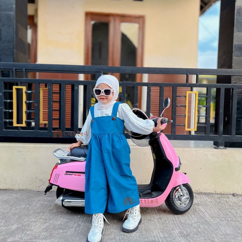 Littleil- Miyuki Overall Set/Overall celana anak perempuan sampai usia 6 tahun/Baju kodok anak cewek
