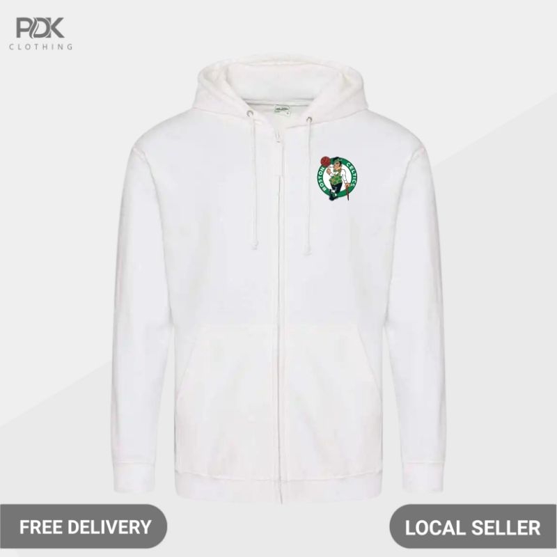 Hoodie Zipper Basketball Boston Celtics