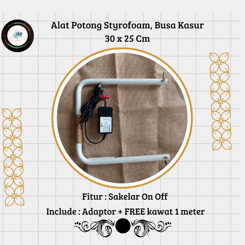 

Alat Potong Busa Kasur / Pemotong sterofoam profesional 30x25 cm