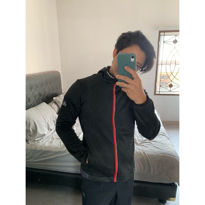 Exr Performance Jacket Tracktop Hoodie Black List Red Original