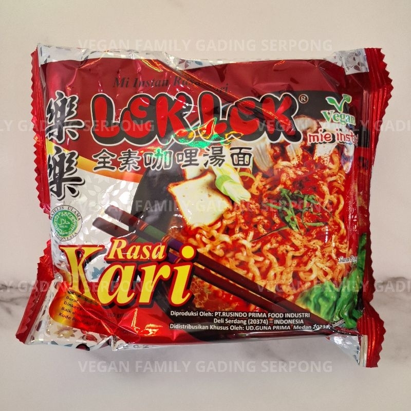 

Mie Lek Lek Instan rasa Kari Vegan Vegetarian Halal