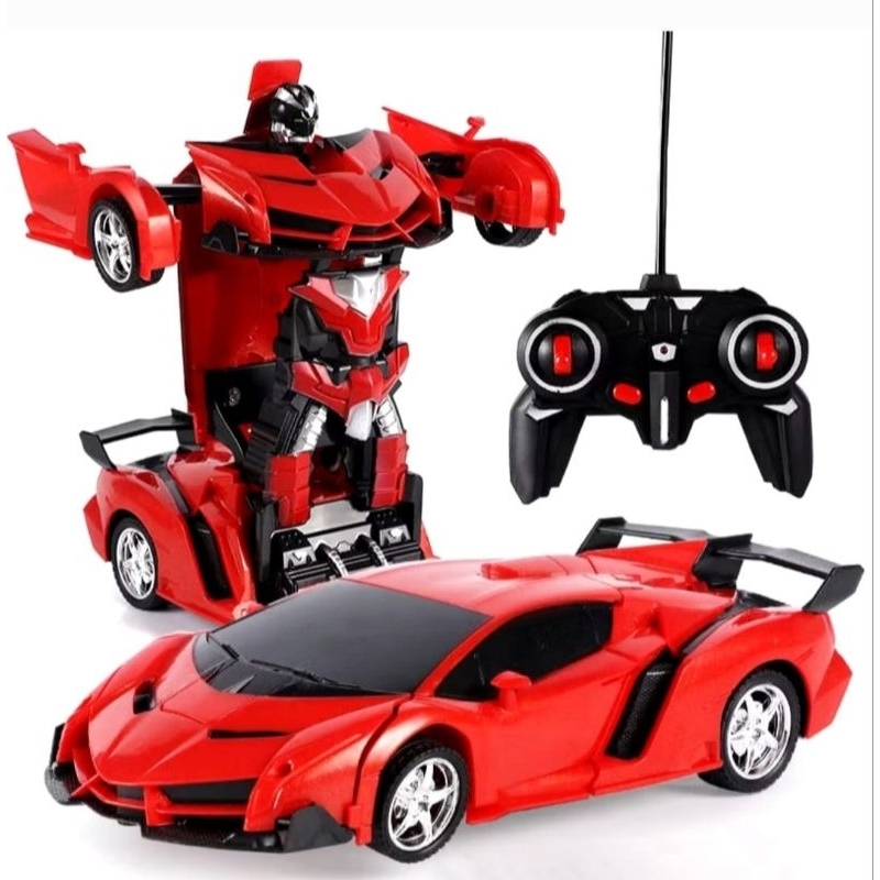 (RC) MAINAN MOBIL REMOT RC LAMBORGINI JADI ROBOT BATRAI CAS