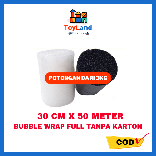 

BUBBLE WRAP ROLL 30CM X 50METER HITAM BENING TEBAL