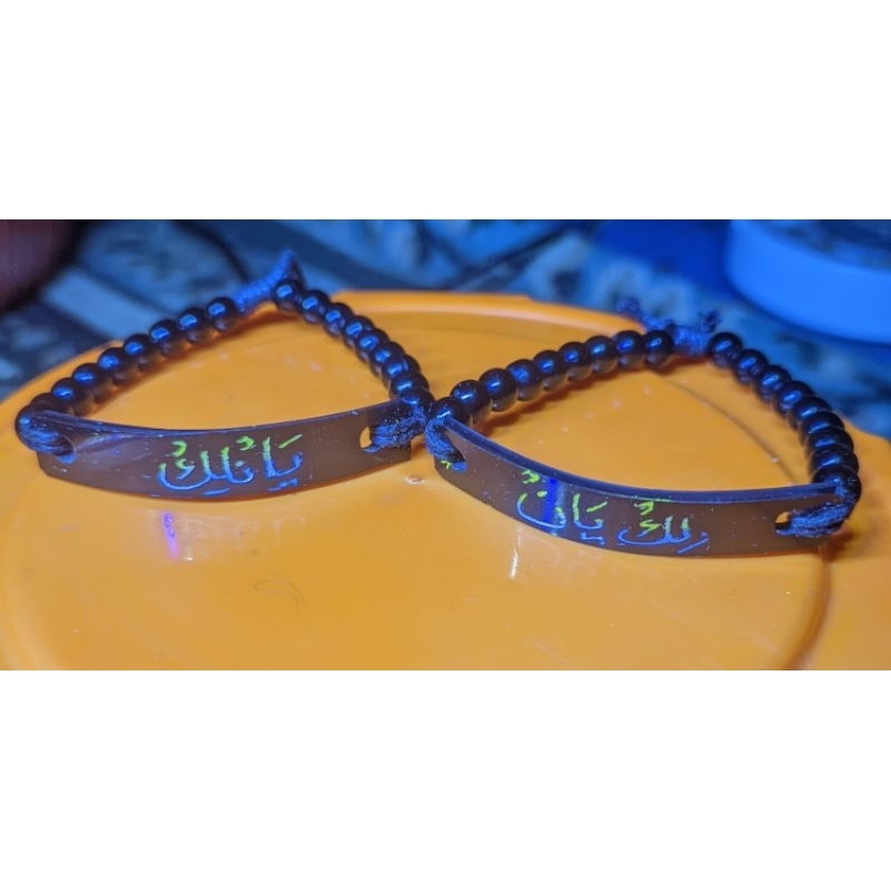 GELANG AKRILIK bisa ukir nama arab&laten