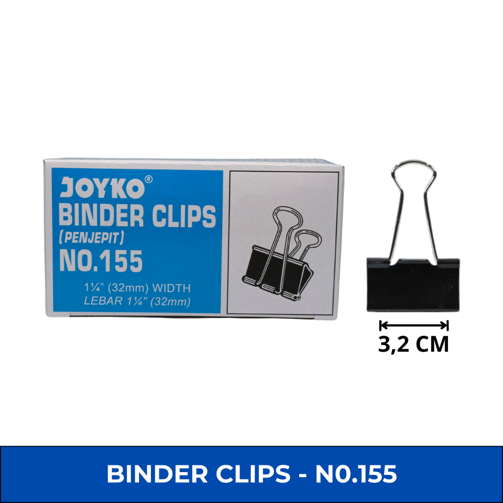 

Klip Binder Medium Clip Penjepit Kertas JOYKO No 155