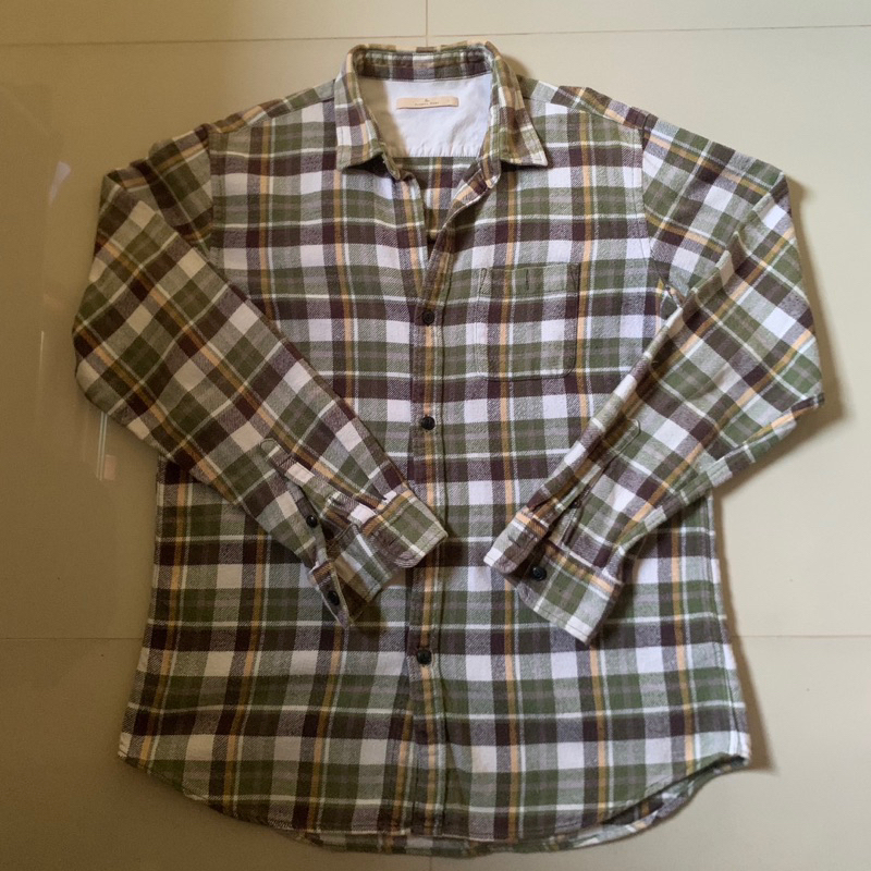 Flannel Global Work Hijau Kotak