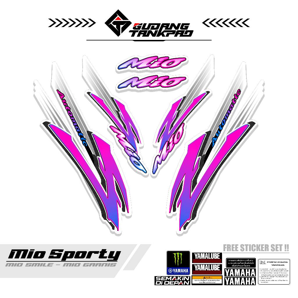 STRIPING MIO SPORTY / MTF 8 / VARIASI MIO SPORTY / STIKER STRIPING VARIASI YAMAHA MIO SPORTY
