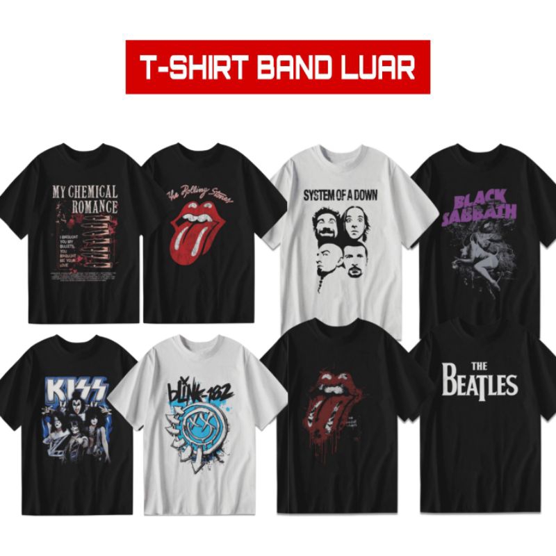 KAOS MUSIK BAND LUAR NEGERI  // TSHIRT BAND PUNK ROCK METAL