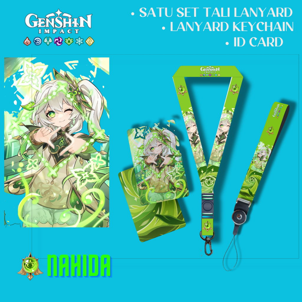 

STRAP LANYARD ID CARD Nahida Gantungan Kunci Tali ID Card Name Tag