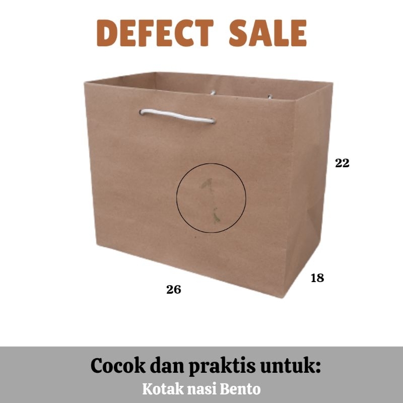 

Paperbag BS (NX) Defect sale, tas kertas murah, P26 L18 T22