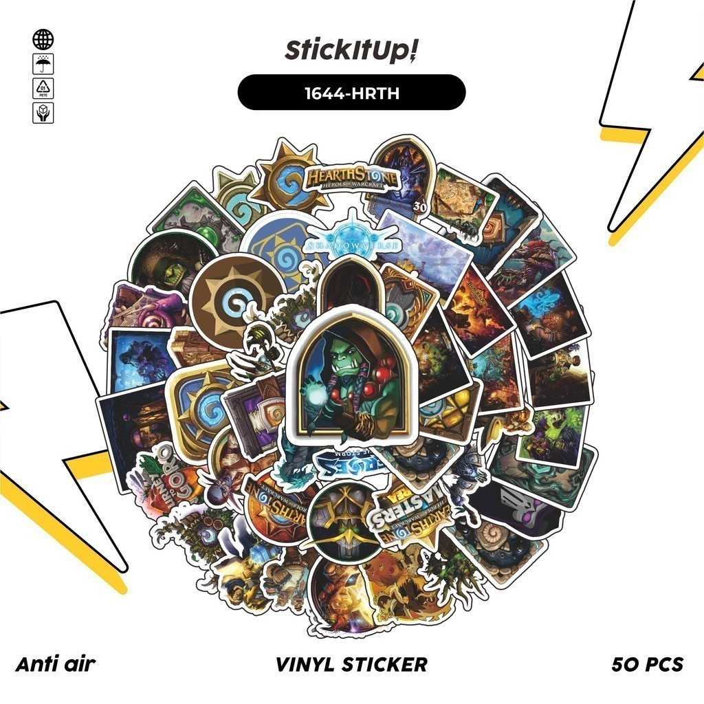 

COD✨ 100 Pcs Stiker HEARTHSTONE Lucu Anti Air Untuk Dekorasi Notebook Sepeda Skateboard Handphone DIY