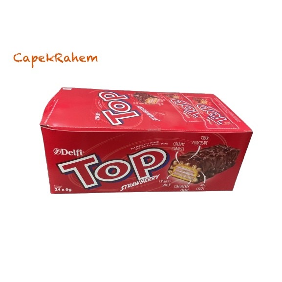 

Wafer TOP Milk Chocolate Caramel Rise Crispies Wafer Cream 1 Pack Isi 24 x 9gram