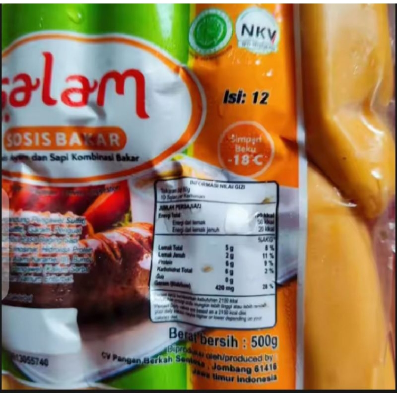 

sosis bakar salam isi 12