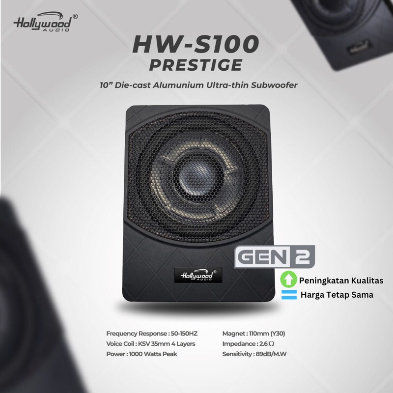 Basstube kolong merk Hollywood Hw100S