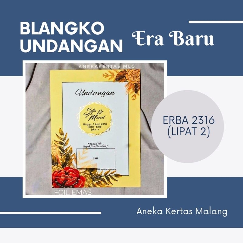 Blangko Undangan Erba 2316 (Cek Deskripsi)