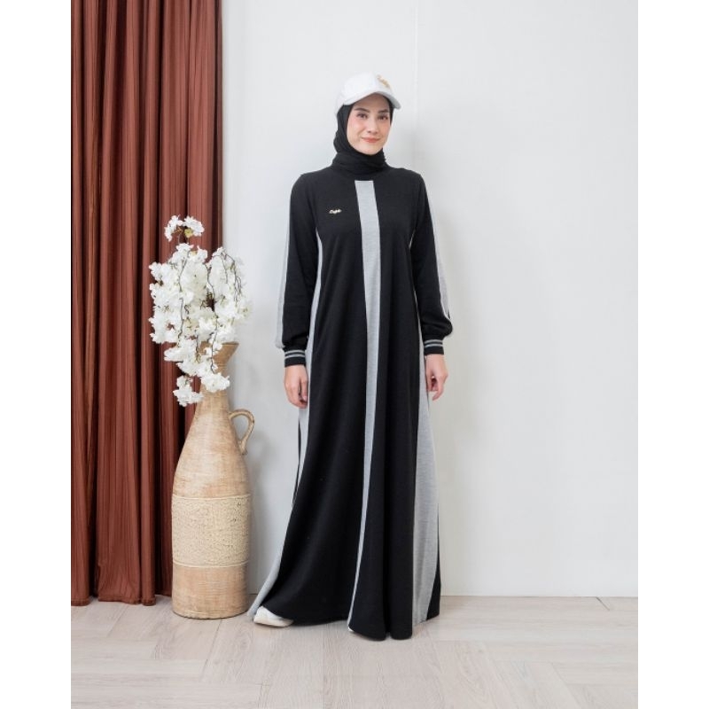 AURA dress by Zalifa,gamis zalifa,dress remaja,gamis kaos premium import