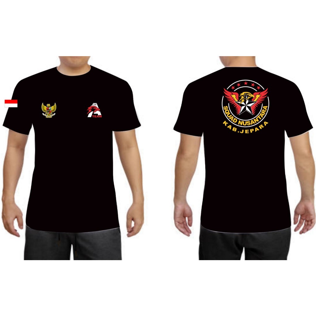 Sablon kaos Squad Nusantara Kab Jepara Lengan Pendek