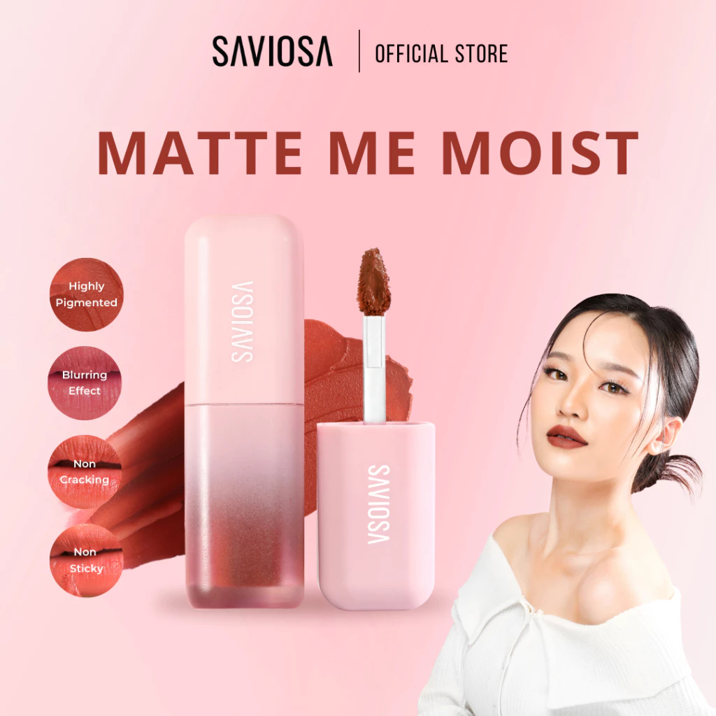 SAVIOSA Cloud Velvet Buttery feels Lip matte Lip cream Lip velvet Anti gumpal-SV-VELVET-E01|Lux Fluf