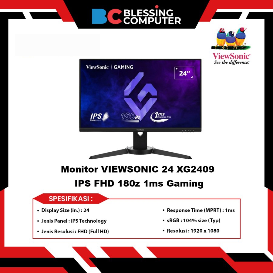 Monitor VIEWSONIC 24 XG2409 IPS FHD 180z 1ms Gaming
