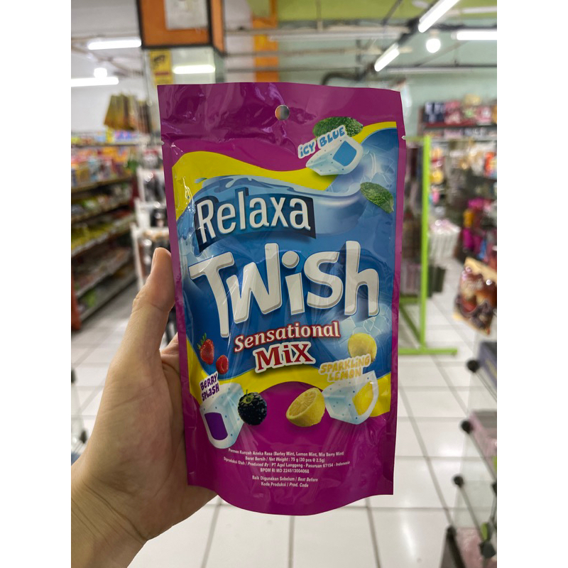 

relaxa twish sensational mix 75g - relaxa permen rasa buah