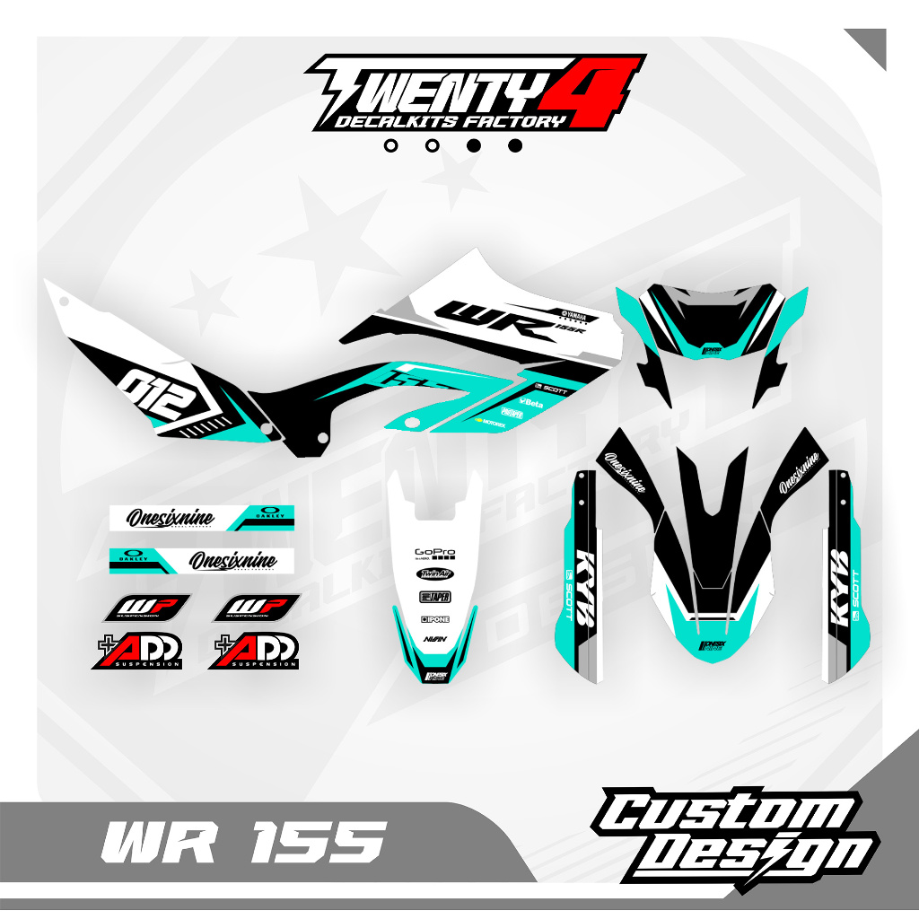 Decal Wr 155 putih tosca - Decal custom wr 155 superglossy