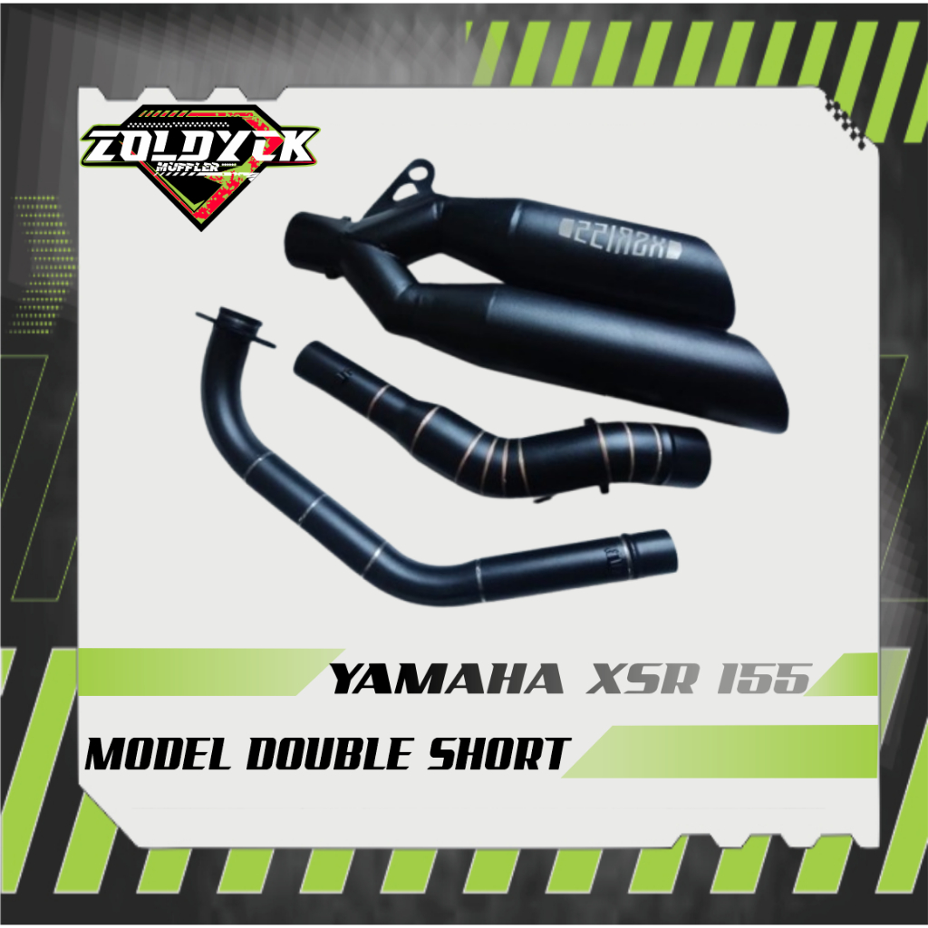 KNALPOT RACING YAMAHA XSR 155 MODEL DOUBLE SHORT
