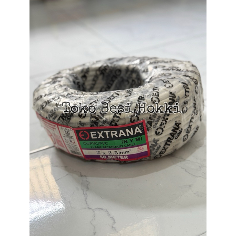 Kabel Extrana NYA 2 x 2.5 / Kabel Listrik Extrana Tunggal ( 1 Meter )