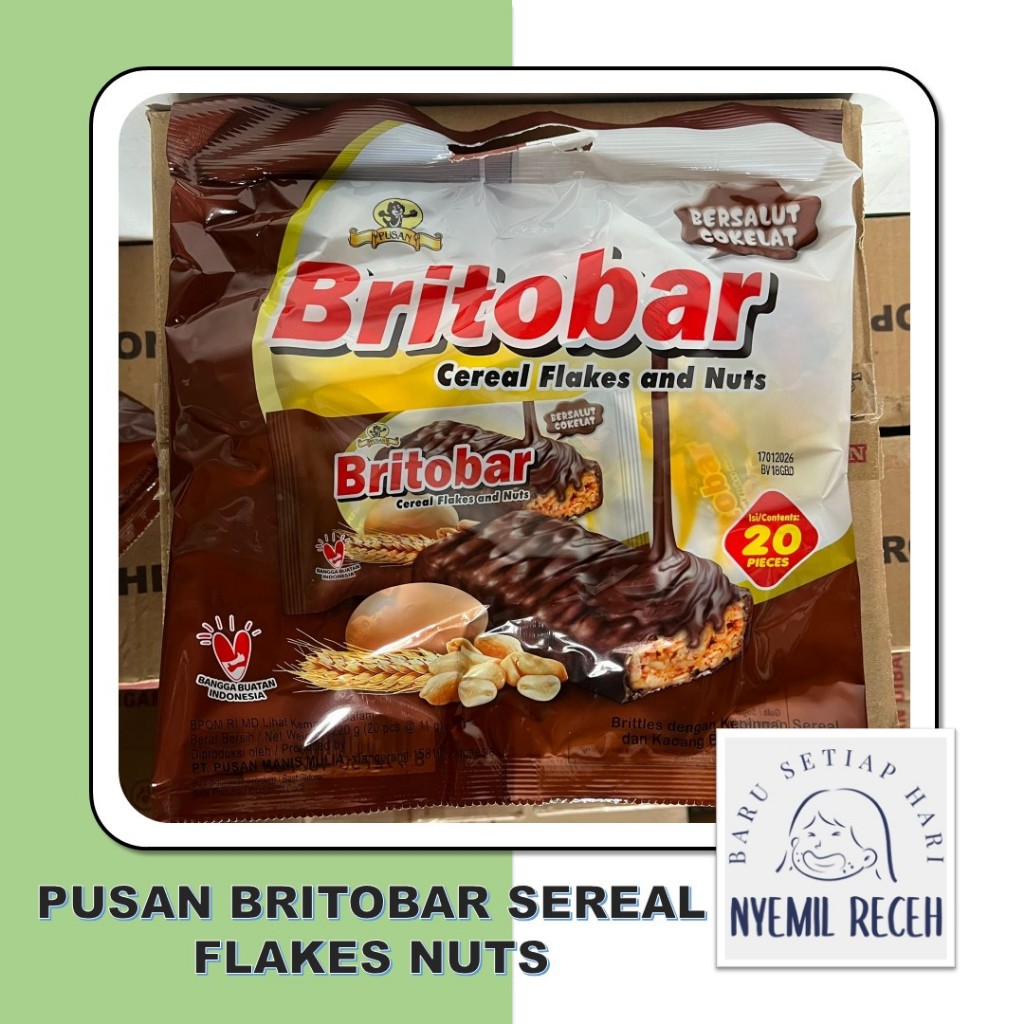 

Pusan Britobar Sereal Flakes Nuts Isi 20pcs x 11gr