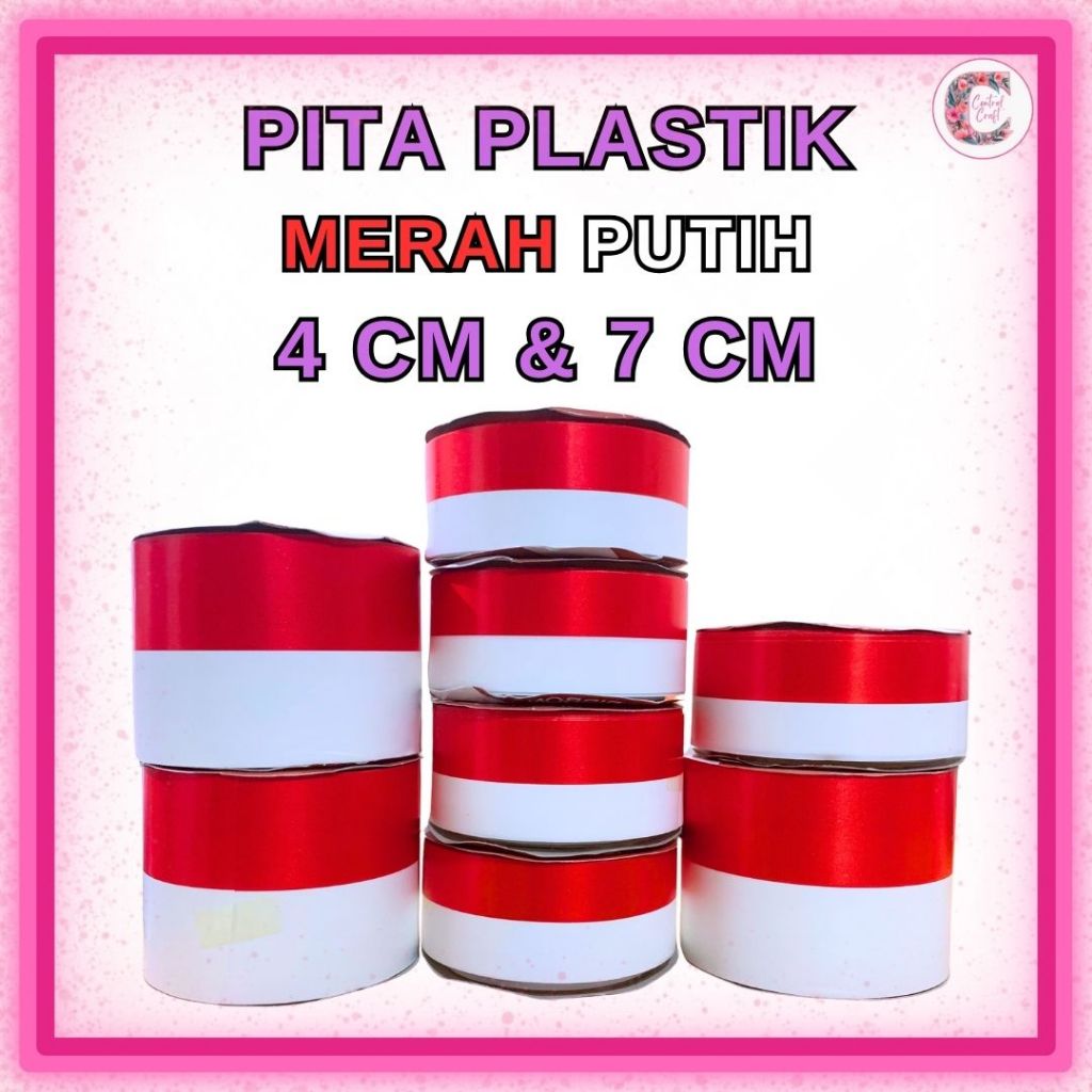 

Pita Jepang Plastik Bendera Merah Putih 4 cm & 7 cm