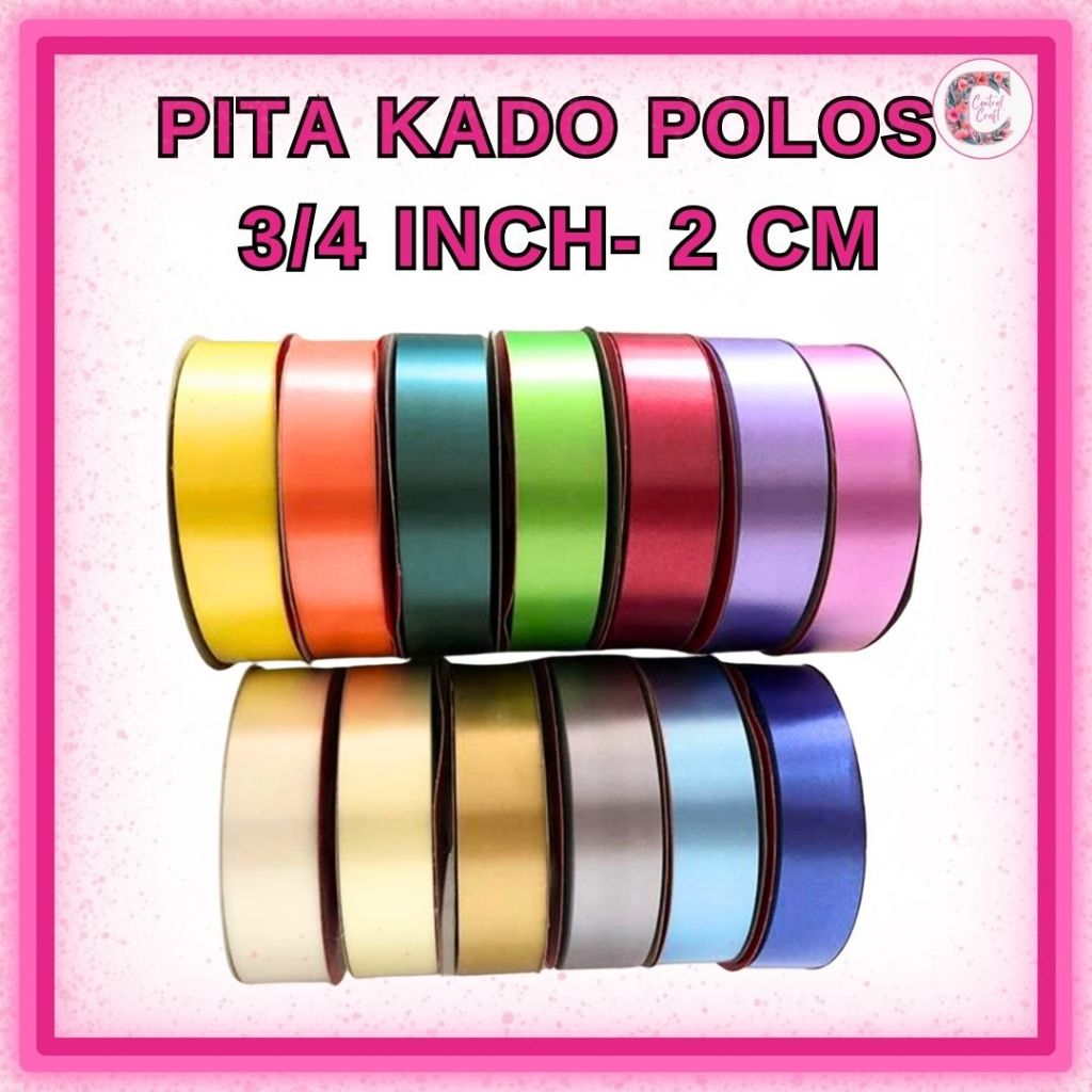 

Pita Kado Plastik Polos 3/4 inch (2 cm) / Pita Jepang