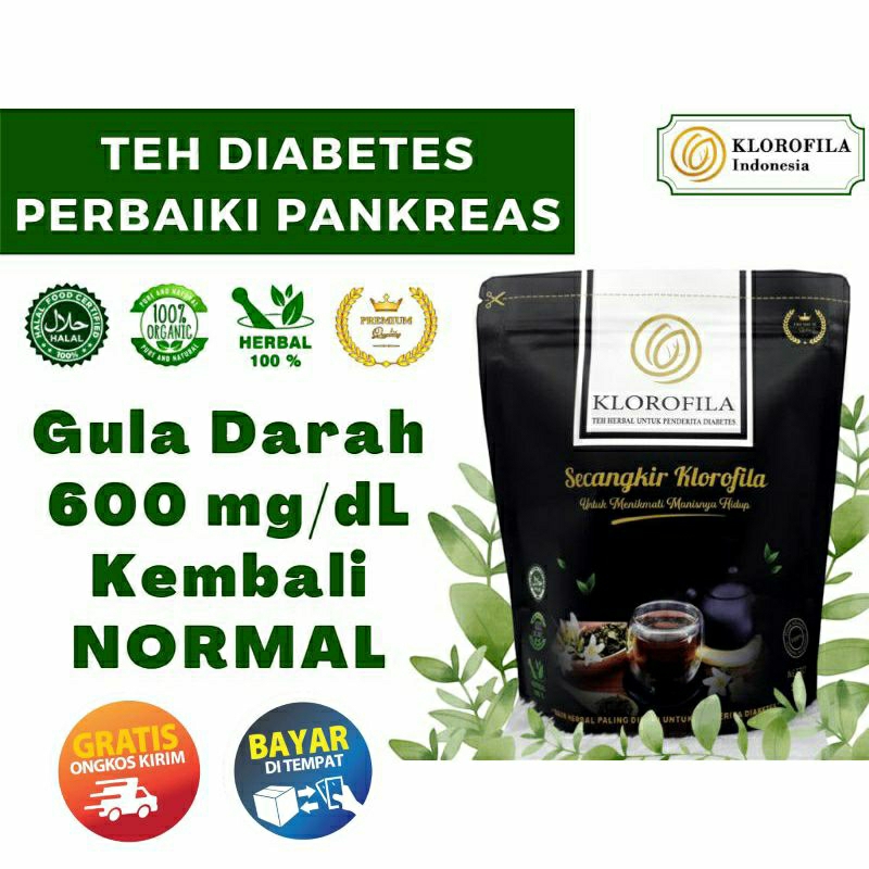 

Teh Klorofila Herbal Obat Diabetes Ampuh Memperbaiki Pankreas