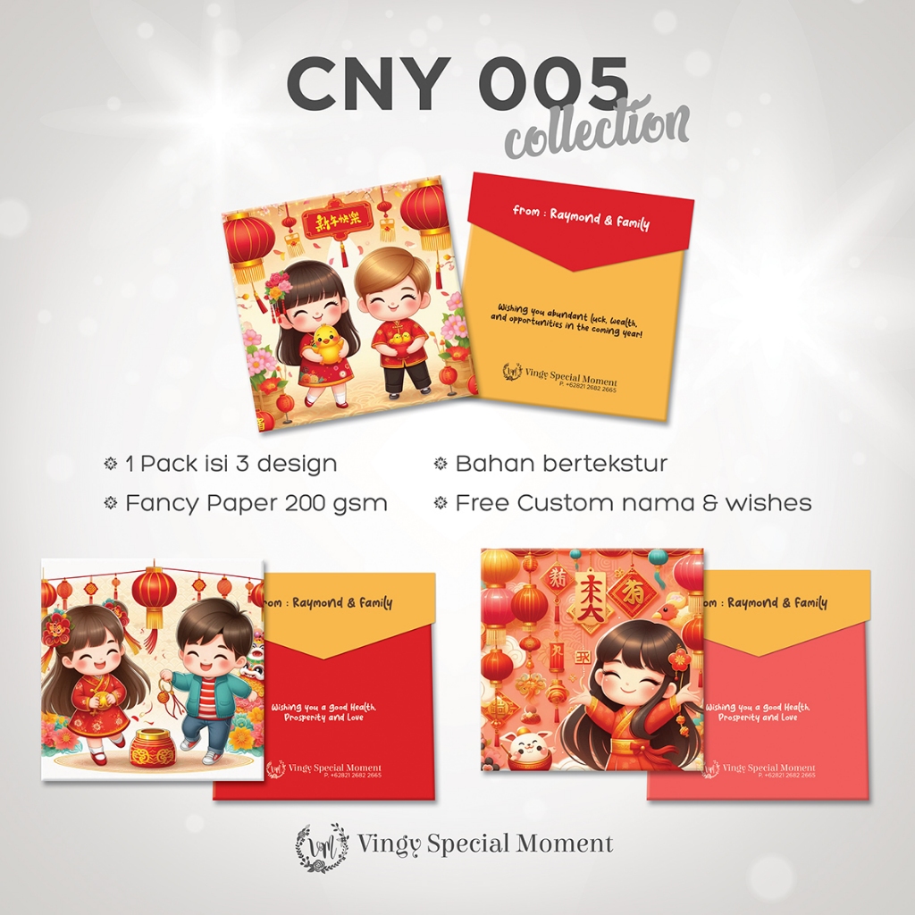 

Angpao Imlek Besar Kecil Custom Nama dan Ucapan - Hong Bao Chinese New Year Panjang Pendek