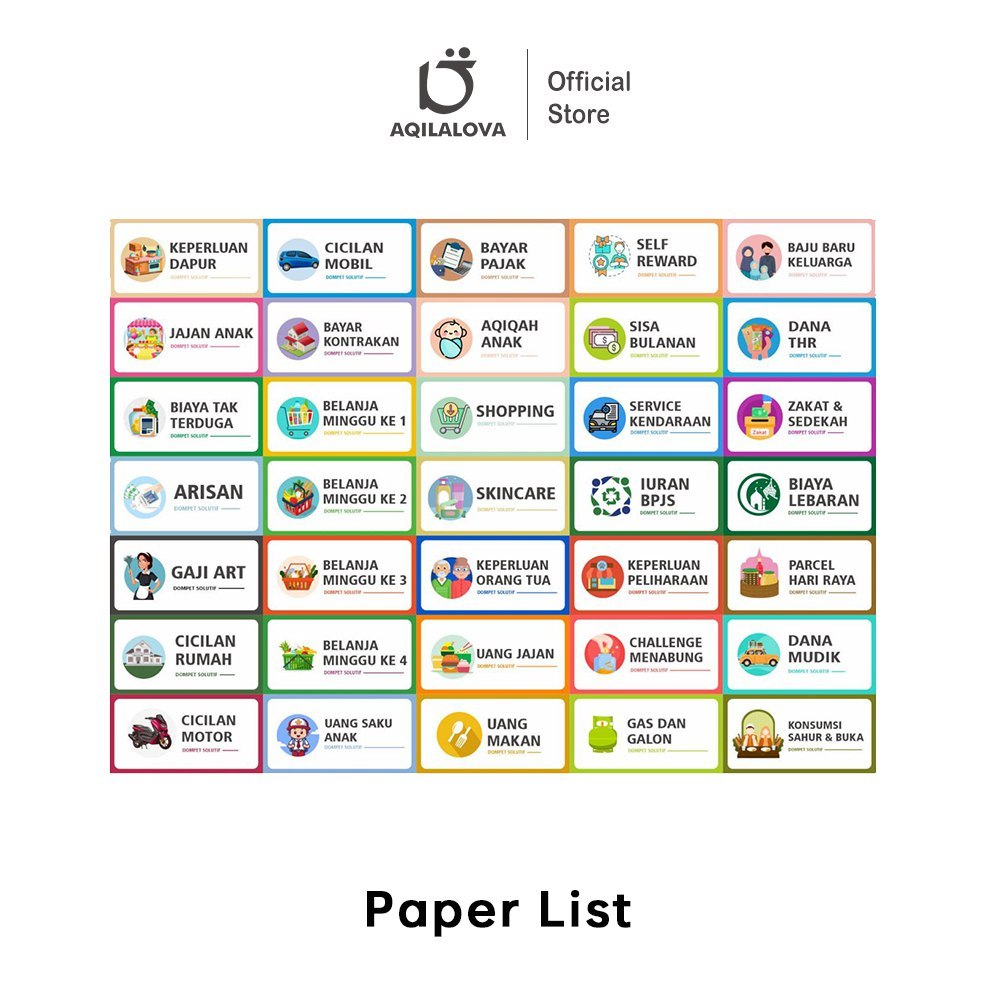 

AQILALOVA Paper list Kategori Kebutuhan Dompet Solutif Dompet Pintar